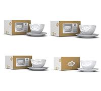 Fiftyeight - Juego de 4 tazas (200 ml), color blanco