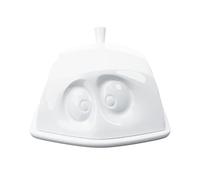 FIFTYEIGHT PRODUCTS / Mantequera "oculto" (porcelana, 15,5 x 13 x 6,5 cm, peso: 711 g, color blanco, fabricado en Alemania)