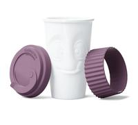 FIFTYEIGHT PRODUCTS ToGo Lecker - Taza (porcelana, 400 ml), diseño de bayas de vino
