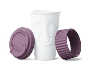 FIFTYEIGHT PRODUCTS ToGo Lecker - Taza (porcelana, 400 ml), diseño de bayas de vino