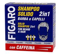 Figaro - Champú sólido 2 en 1 para barba y cabello con extracto de café y cafeína, acción energética, sin plástico, 70 g