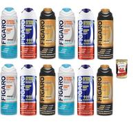FIGARO - Pack de prueba de espuma para barba - para afeitado frecuente - Espuma suave y cómoda para barba - 12 x 400 ml + Polpa Italian Gourmet 400 g