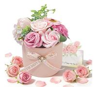 FIGCY Rosas Eternas - Caja de Regalo con Rosas Rosas para Ella, Caja Corazón para el Día de la Madre, Cumpleaños, San Valentín, Aniversario, Navidad