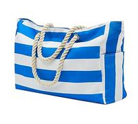 FIGGRITID 1 bolsa de playa, bolsa de natación, bolsa de playa, bolsa de compras, bolsa de hombro plegable, azul