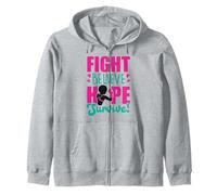 Fight Believe Hope Survive Cáncer de Mama Melanina Negra Sista Sudadera con Capucha