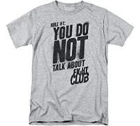 Fight Club Men's T-Shirt First Rule Retro 90S Movie Graphic Printed tee Grey L Colour20