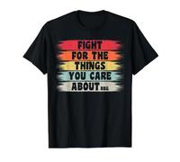 Fight For The Things You Care About Feminism Camiseta gráfica económica, Hombre, Negro, XL