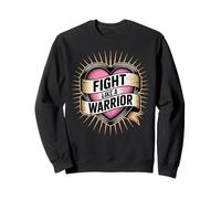 Fight Like a Warrior Strong Heart - Cita Motivacional Sudadera