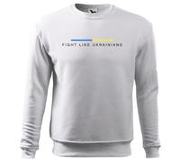 Fight Like Ukrainians Sudadera Blanco Unisex Size XXL