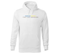 Fight Like Ukrainians Sudadera con Capucha Blanco Unisex Size M