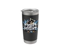 Fight Night Kickboxing Nak Muay Thai Boxeo Luchador Regalo Vaso térmico de acero inoxidable de doble pared