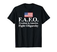 Fight Oligarchy Flag American Freedom Anti Oligarchy Resist Camiseta