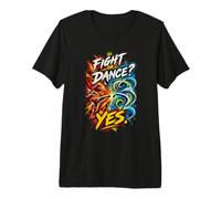 Fight or Dance Divertida Capoeira Roda Fighter Camiseta Premium
