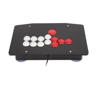 Fight Stick para PC, para Steam, para Dispositivos Android, Stick con Joystick de 13 Vías, 4 Ventosas Antideslizantes, Conexión de Cable USB 2.0 con Cable