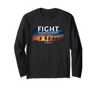 Fight The Good Fight of Faith 1 Timothy 6:12 Christian Verse Manga Larga
