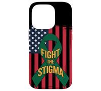 Fight The Stigma Green Ribbon FIGHT THE STIGMA Conciencia Carcasa para iPhone 14 Pro