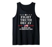 Fight Truth Decay Protest Flag Defend Democracy Project 2026 Camiseta sin Mangas