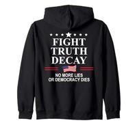 Fight Truth Decay Protest Flag Defend Democracy Project 2026 Sudadera con Capucha