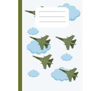 Fighter Jet A4 Lined Notebook for Kids: Wide Ruled Writing Book for School or Home |100 Pages/200 Sides | Cool Fighter Pilot Design | Ideal for Boys and Girls Ages 3-7