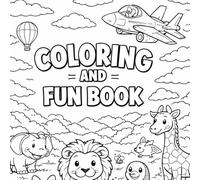 Fighter Jets and Animals Coloring Book for Kids: Fun and Easy Coloring Pages of Fighter Jets, Planes, and Wild Animals for Kids Ages 4-8