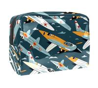 Fighters - Bolsa de cosméticos para mujer, bolsa de aseo de viaje, grande, de PVC, organizador de maquillaje con cremallera, multicolor, 18.5x7.5x13cm/7.3x3x5.1in, Neceser