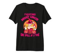 Fighting Breast Cancer One Spell At A Time Witches Wear Pink Camiseta Premium