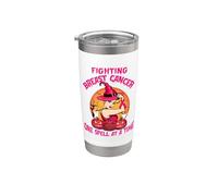 Fighting Breast Cancer One Spell At A Time Witches Wear Pink Vaso térmico de acero inoxidable de doble pared