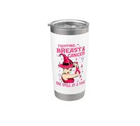 Fighting Breast Cancer One Spell At A Time Witches Wear Pink Vaso térmico de acero inoxidable de doble pared