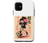 Fighting Spirit Soccer Girl, Jugador de fútbol Estilo Anime Carcasa para iPhone 11