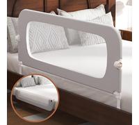 FigTime Barandilla de cama para niños pequeños, protector de riel de cama de bebé para niños, barandillas de cama para niños pequeños con ajuste de anclaje reforzado, altura ajustable y plegable,