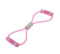 Figura 8 Banda de Resistencia física, Bandas de Resistencia para Brazos con Asas Equipo de Ejercicio de Hombro en Forma de 8 Longitud Ajustable para Ejercicio de Yoga de (Rosa)