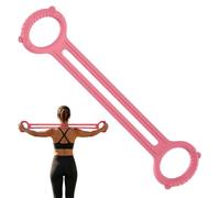 Figura 8 Bandas de Resistencia, 8 Formas Elásticas de Silicona con Mango Antideslizante | Entrenador de Fuerza Músculo del Brazo - Para Yoga y Pilates y Ejercicios de Estiramiento y Oficina en Casa