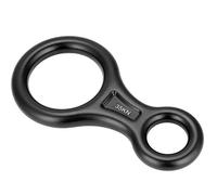 Figura 8 Descendedor de Cuerda, 35KN Figura Escalada Equipo de Rescate Descenso de Cuerda, 8 Palabras Cuerda Descenso Anillo Mujeres Al Aire Libre para Hombres Escalada (Black)
