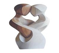 Figura Abstracta de Pareja - Decoración de Madera Hecha a Mano, de Obra de Arte Moderno | único Mesa de Aniversario de Boda, Regalo de Escritorio para Sala de Estar