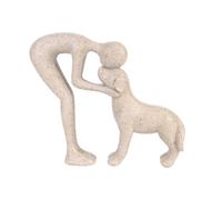 Figura Abstracta Persona y Perro Figura De Complicidad Decoración