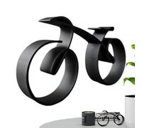 Figura acrílica de bicicleta, modelo de ciclo de arte de línea simple, pieza decorativa ligera hecha a mano con geometría suave para interiores elegantes, decoración de pared para mesa de oficina en