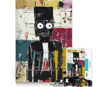 Figura Amish Original en Negro, Rompecabezas de 1000 Piezas para Adolescentes, Juguete para estimular la lógica, Alivio de la tensión, Borde de Calidad, artículo de Santa Claus (50x75cm)