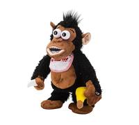 Figura Animada Del Mono - Primates Comiendo Plátanos | Muñeco de peluche, Novedad Mecánica Movimiento Animal Juguete Interactivo, Vehículo Con Cola Magnética Ornamento Para Pantalla Interior De