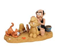 Figura Aqua Della, Los Pitufos Gargamel y Azraël 17,7 x 9,3 x 9,4 cm, Muy Detallada y Fabricada en Resina de poliéster, atóxica y pH Neutro, para acuarios de Agua Dulce y Salada