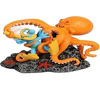 Figura Aqua Della Pitufos Pulpo, 13,4 x 7,9 x 9,8 cm, Muy Detallada y Fabricada en Resina de poliéster, no tóxica y con pH Neutro, para acuarios de Agua Dulce y Salada