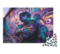 Figura Arte Callejero Graffiti Puzzle de 1000 Piezas Puzzle para Adultos Papel Mural Urbano Relajación Decoración Regalo Familiar 70x50cm/1000pcs