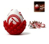 Figura articulada de dragón de béisbol, dragón de béisbol flexible y huevo, alivio sorpresa coleccionable