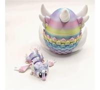 Figura articulada de dragón de béisbol, dragón y huevo de béisbol flexible, alivio sorpresa coleccionable (rosa)