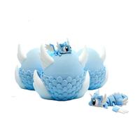 Figura articulada de dragón de béisbol, dragón y huevo de béisbol flexible, alivio sorpresa coleccionable (azul)