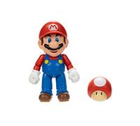 Figura articulada de Mario de Nintendo Super Mario, 11 cm, con accesorio de hongo Power Up. Edades 3+ (Licencia oficial)