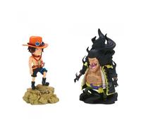 Figura banpresto one piece world collectable figure log stories portgas d.ace vs marshall d.teach 8cm