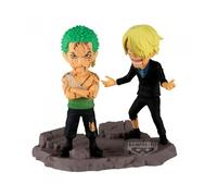 Figura banpresto one piece world collectable figure log stories roronoa zoro & sanji - pulgadas...nothing...at all!!!! 8cm