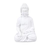 Figura buda blanca Figura jardín Estatua buda Escultura jardín buda sentado