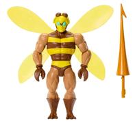 Masters of the Universe Origins Cartoon Collection Buzz-Off Figura de acción, líder de las abejas de 14cm con alas, gafas y lanza, inspirado en la serie de televisión de los años80, JBM88