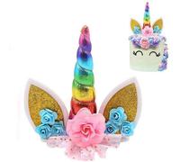 Figura Cake Topper para Decoración Tarta Unicornio 15 cm - Tartas, Decoración de Pasteles Unicornios - Tartas de Cumpleaños, Decoración de Fiestas, Comuniones